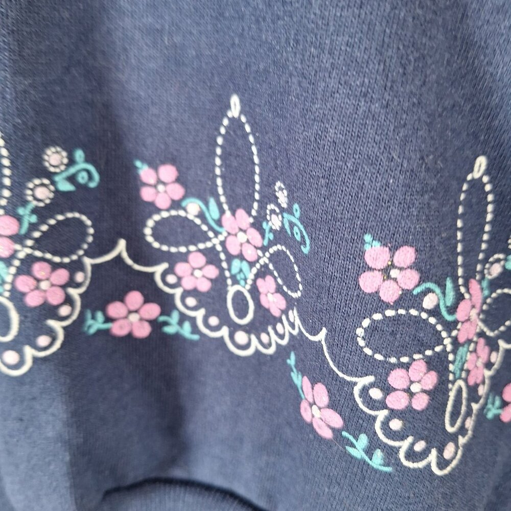 Vintage Artisan Sunchein Designs Embroidered Sweatshirt size XL Plus Size Cottag - Picture 6 of 6